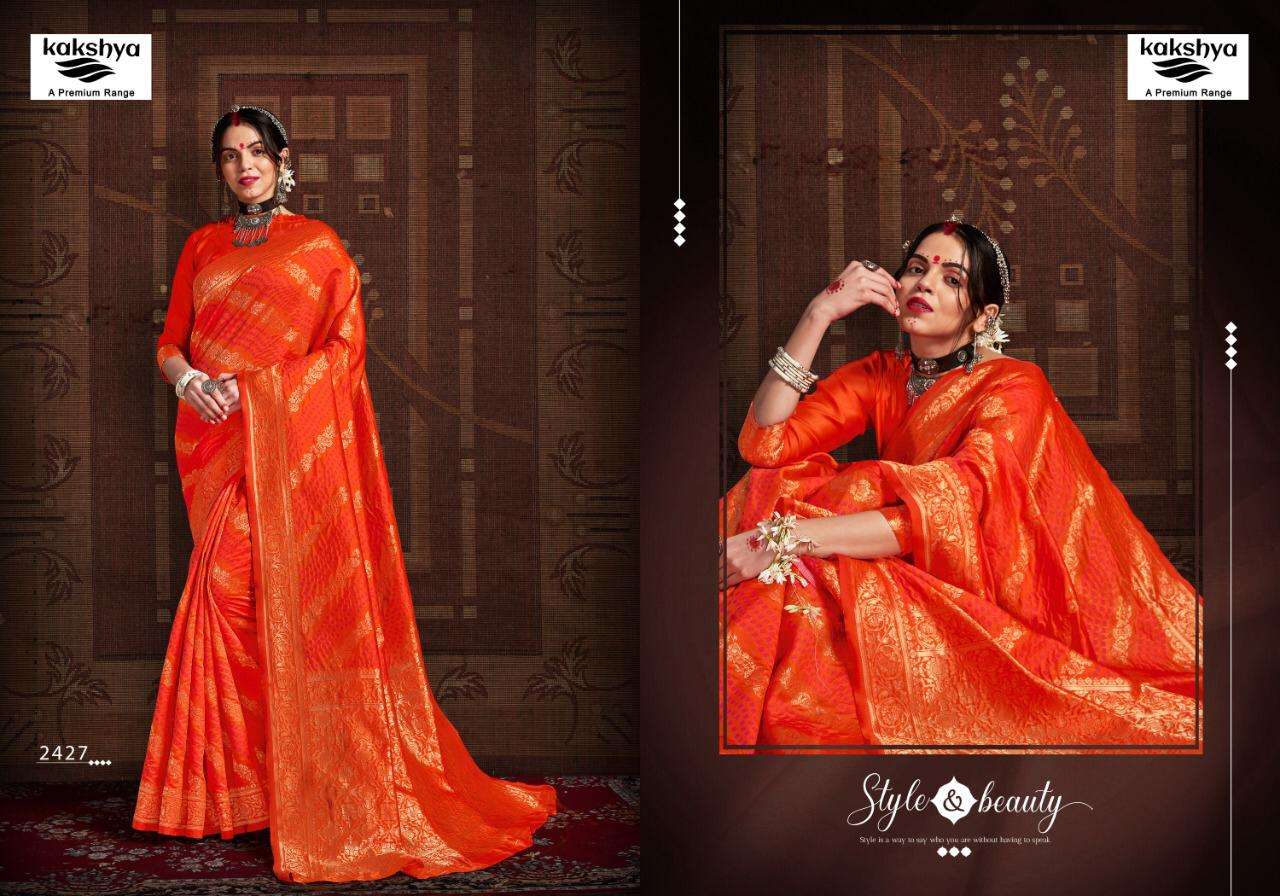 BANDHANI SAREE BY KAKSHYA 2425 TO 2430 SERIES INDIAN TRADITIONAL WEAR COLLECTION BEAUTIFUL STYLISH FANCY COLORFUL PARTY WEAR & OCCASIONAL WEAR BANDHANI SAREES AT WHOLESALE PRICE