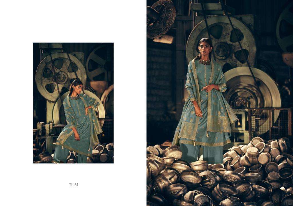 THE LOOM STORY BY VARSHA FASHION 51 TO TO 58 SERIES DESIGNER SUITS COLLECTION BEAUTIFUL STYLISH FANCY COLORFUL PARTY WEAR & ETHNIC WEAR SATAN SILK DRESSES AT WHOLESALE PRICE