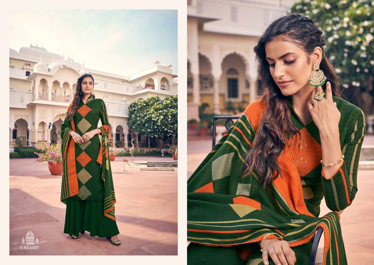 KENZA BY AZARA 6001 TO 6008 SERIES BEAUTIFUL COLORFUL STYLISH FANCY CASUAL WEAR & ETHNIC WEAR & READY TO WEAR PURE CAMBRIC COTTON PRINT WITH WORK DRESSES AT WHOLESALE PRICE