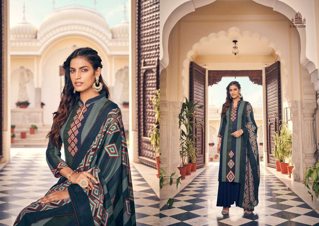 KENZA BY AZARA 6001 TO 6008 SERIES BEAUTIFUL COLORFUL STYLISH FANCY CASUAL WEAR & ETHNIC WEAR & READY TO WEAR PURE CAMBRIC COTTON PRINT WITH WORK DRESSES AT WHOLESALE PRICE
