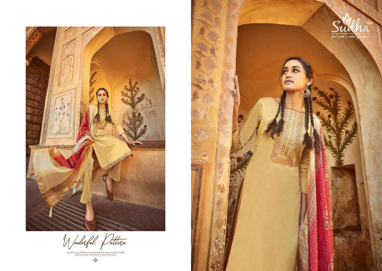 RIWAYAT BY SUDHA 10001 TO 10008 SERIES BEAUTIFUL SUITS STYLISH FANCY COLORFUL CASUAL WEAR & ETHNIC WEAR PURE JAM SILK EMBROIDERY WORK DRESSES AT WHOLESALE PRICE