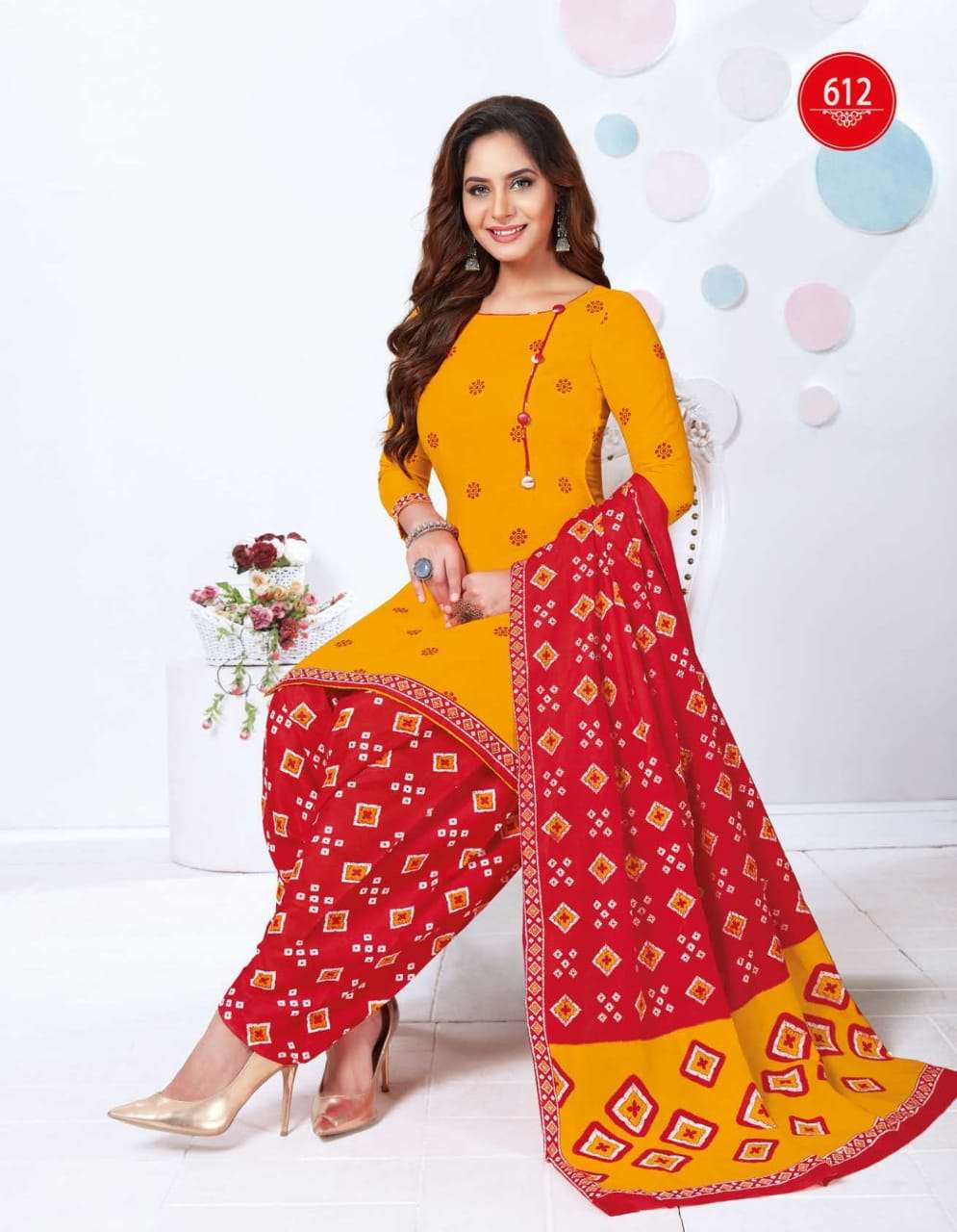 GEET PATIALA VOL-6 BY BAALAR 603 TO 614 SERIES BEAUTIFUL SUITS STYLISH FANCY COLORFUL CASUAL WEAR & ETHNIC WEAR PURE COTTON PRINT DRESSES AT WHOLESALE PRICE