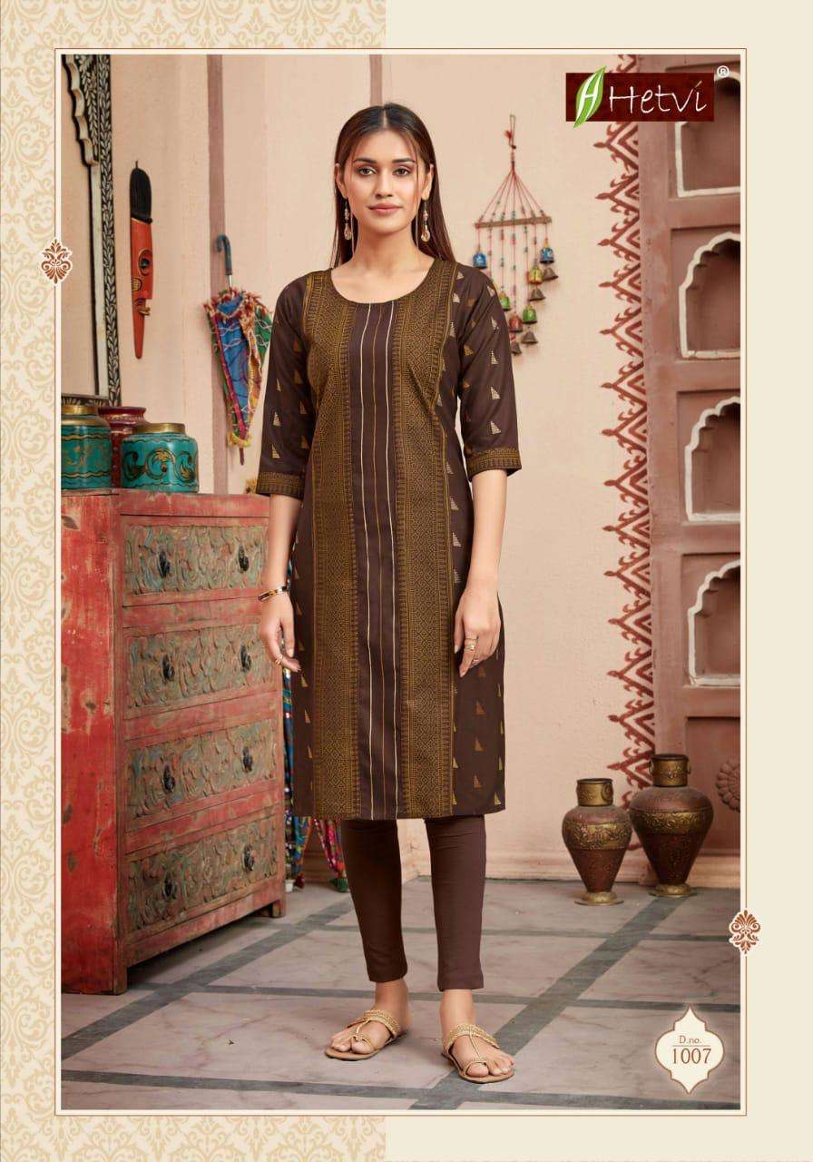 EXCELLENT VOL-4 BY HETVI 1001 TO 1008 SERIES BEAUTIFUL STYLISH FANCY COLORFUL CASUAL WEAR & ETHNIC WEAR & READY TO WEAR RUBY COTTON PRINT KURTIS AT WHOLESALE PRICE