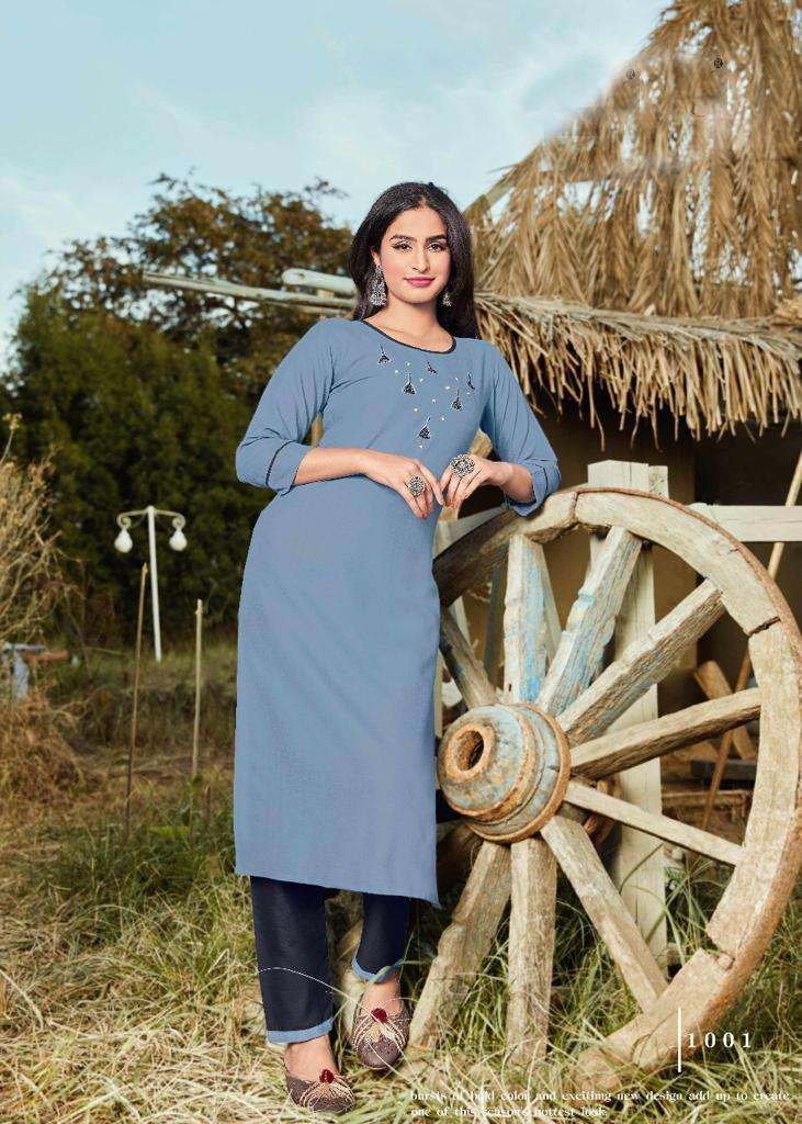 FANTOM BY 12 ANGEL 1001 TO 1006 SERIES BEAUTIFUL STYLISH FANCY COLORFUL CASUAL WEAR & ETHNIC WEAR & READY TO WEAR HEAVY RUBY COTTON KURTIS WITH BOTTOM AT WHOLESALE PRICE