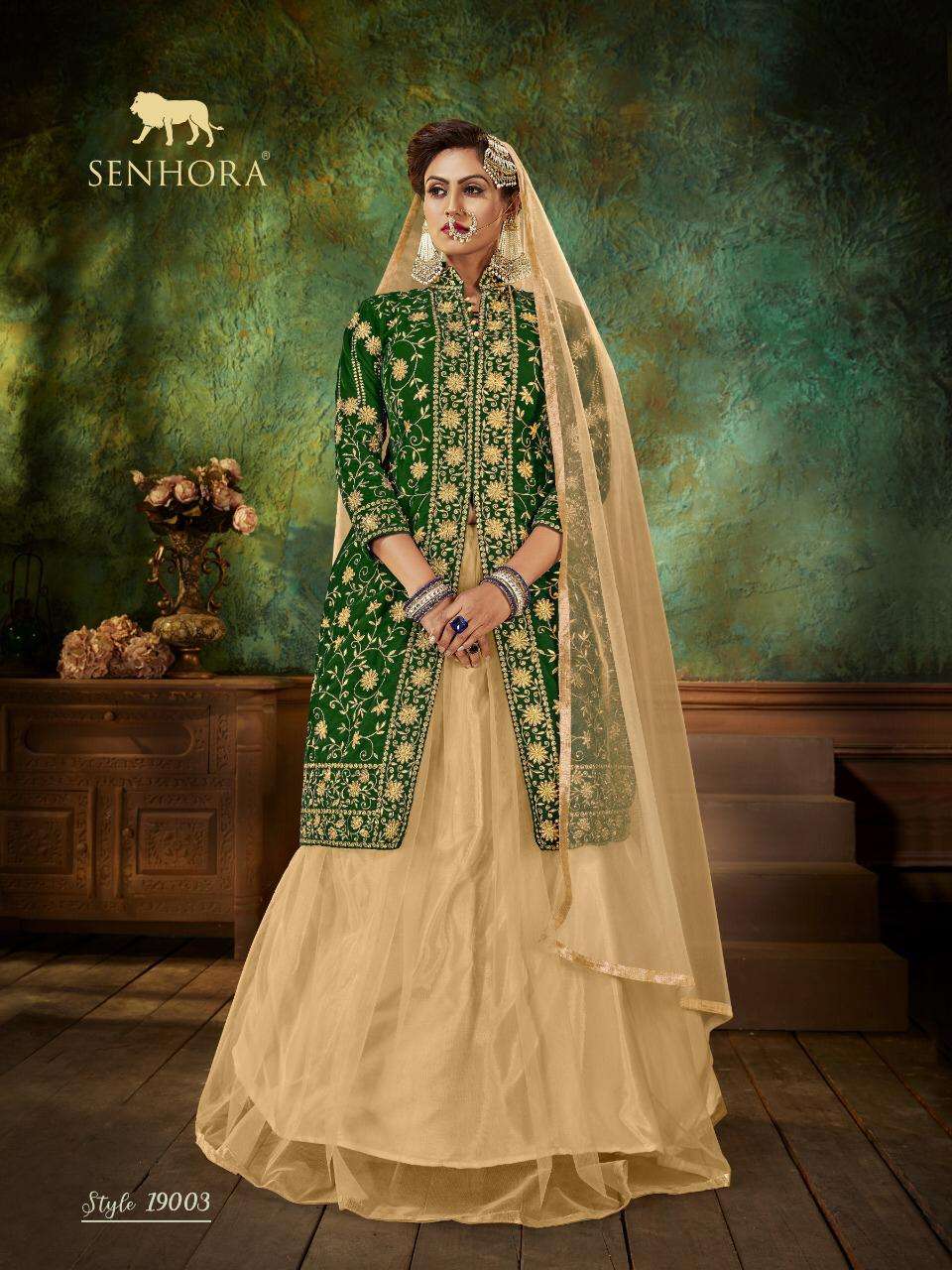 ZARA VOL-19 BY SENHORA DRESSES 19001 TO 19004 SERIES DESIGNER SUITS BEAUTIFUL STYLISH FANCY COLORFUL PARTY WEAR & OCCASIONAL WEAR VELVET EMBROIDERED DRESSES AT WHOLESALE PRICE