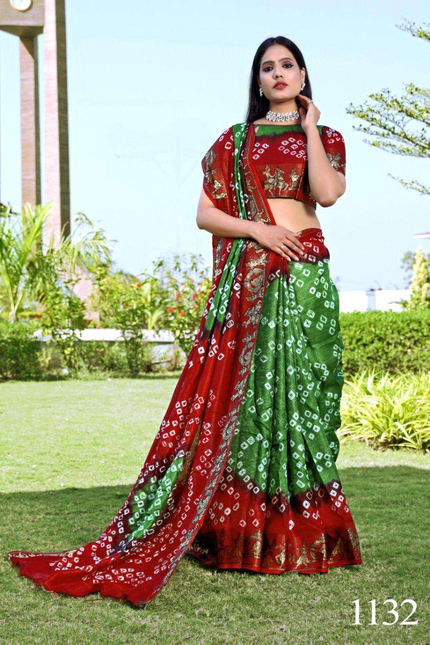 BANDHANI SAREES VOL-11 BY FASHID WHOLESALE 1131 TO 1138 SERIES INDIAN TRADITIONAL WEAR COLLECTION BEAUTIFUL STYLISH FANCY COLORFUL PARTY WEAR & OCCASIONAL WEAR ART SILK SAREES AT WHOLESALE PRICE
