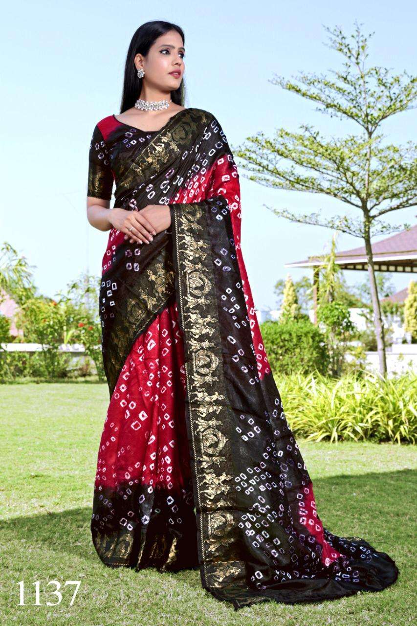 BANDHANI SAREES VOL-11 BY FASHID WHOLESALE 1131 TO 1138 SERIES INDIAN TRADITIONAL WEAR COLLECTION BEAUTIFUL STYLISH FANCY COLORFUL PARTY WEAR & OCCASIONAL WEAR ART SILK SAREES AT WHOLESALE PRICE