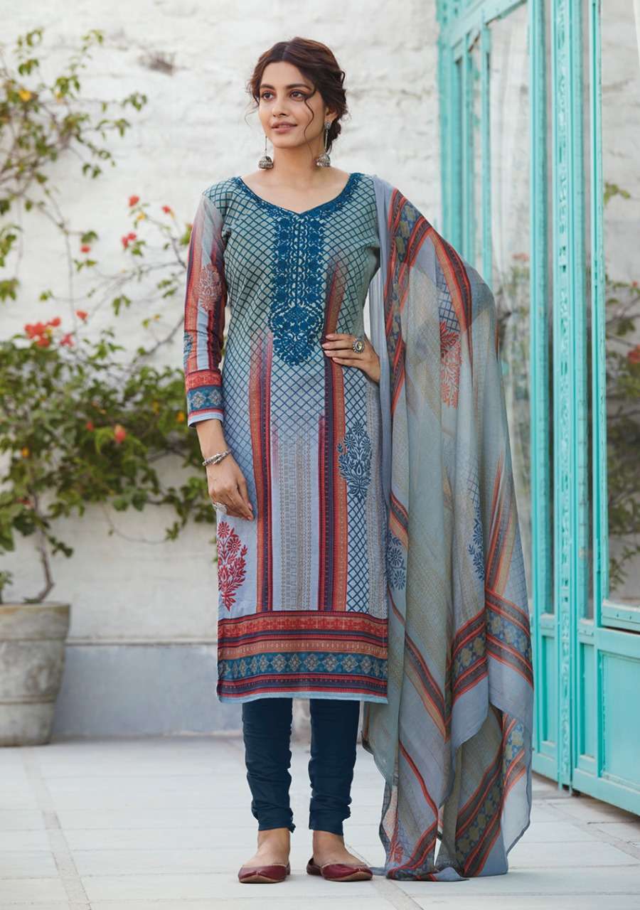 VIDHATRI BY AMORA 15001 TO 15008 SERIES BEAUTIFUL STYLISH SHARARA SUITS FANCY COLORFUL CASUAL WEAR & ETHNIC WEAR & READY TO WEAR LAWN COTTON EMBROIDERED DRESSES AT WHOLESALE PRICE