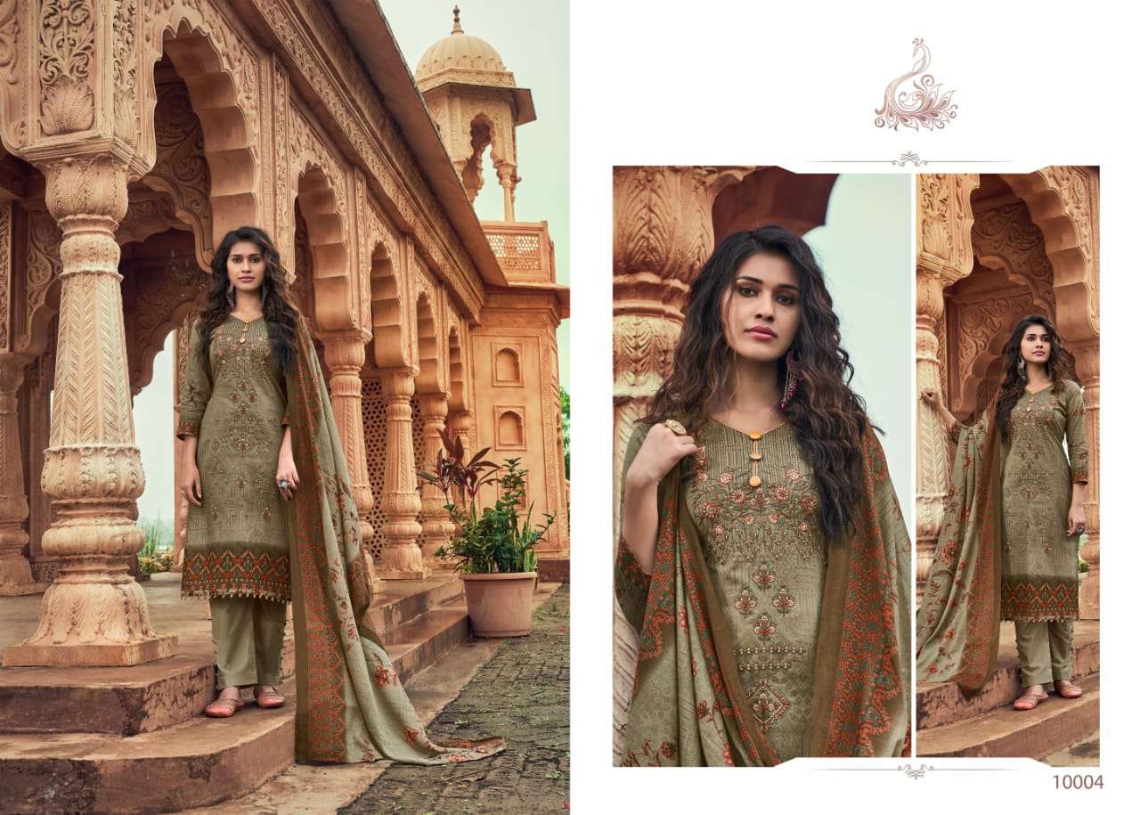 MAIRAA BY 7 CLOUDS 10001 TO 10010 SERIES DESIGNER WEDDING COLLECTION BEAUTIFUL STYLISH FANCY COLORFUL PARTY WEAR & OCCASIONAL WEAR PURE JAM DIGITAL PRINT EMBROIDERED DRESSES AT WHOLESALE PRICE