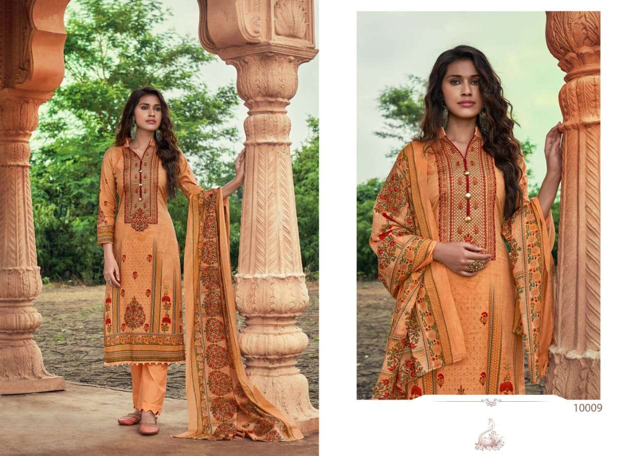 MAIRAA BY 7 CLOUDS 10001 TO 10010 SERIES DESIGNER WEDDING COLLECTION BEAUTIFUL STYLISH FANCY COLORFUL PARTY WEAR & OCCASIONAL WEAR PURE JAM DIGITAL PRINT EMBROIDERED DRESSES AT WHOLESALE PRICE