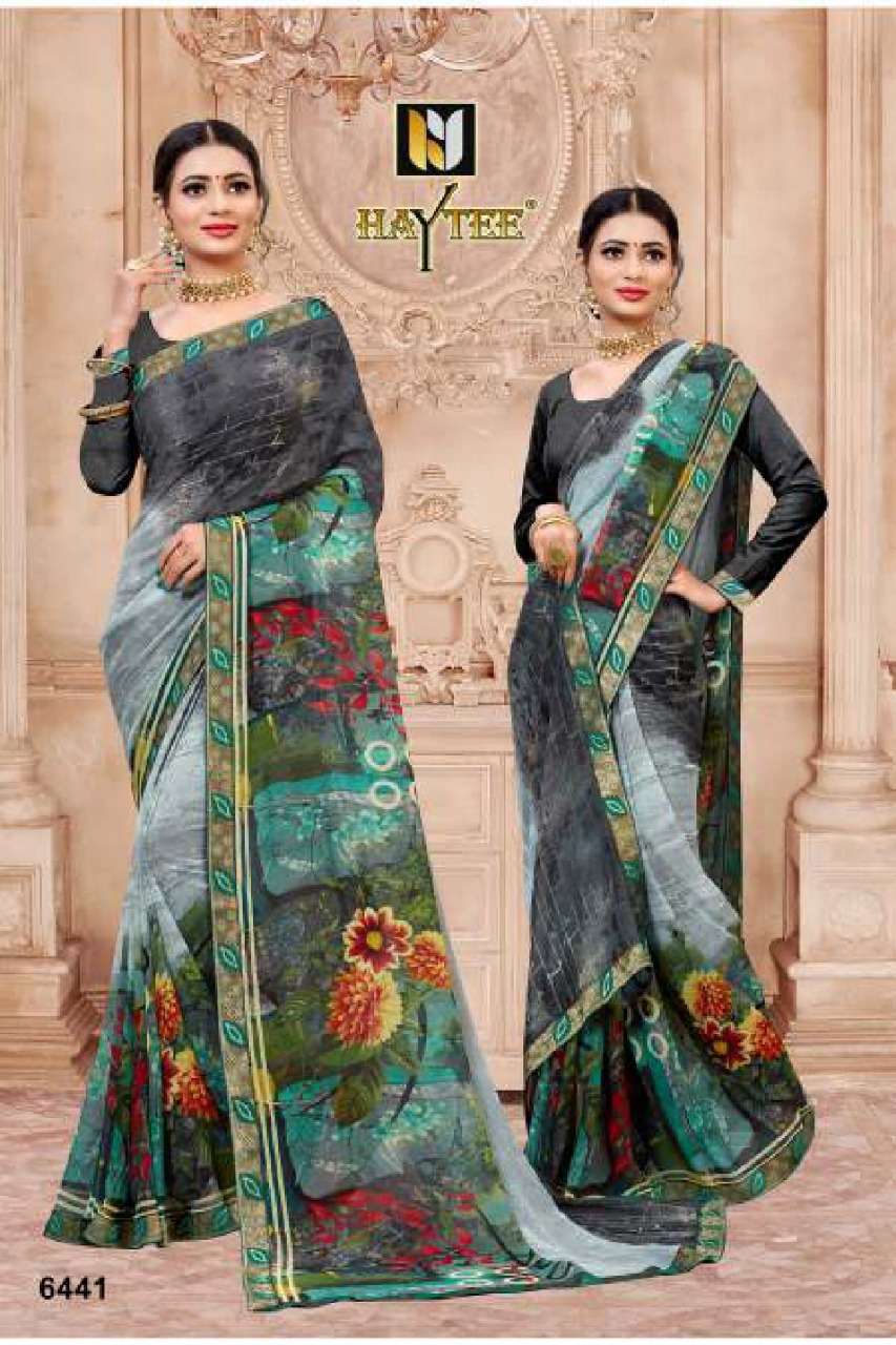 SEOSONS BY HAYTEE 6436 TO 6443 SERIES INDIAN TRADITIONAL WEAR COLLECTION BEAUTIFUL STYLISH FANCY COLORFUL PARTY WEAR & OCCASIONAL WEAR WEIGHTLESS PRINT SAREES AT WHOLESALE PRICE