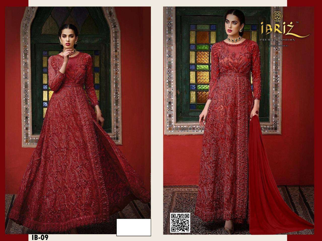 IBRIZ 09 COLOURS BY KILRUBA 09 TO 09-A SERIES ANARKALI SUITS BEAUTIFUL FANCY COLORFUL STYLISH PARTY WEAR & OCCASIONAL WEAR GEORGETTE WITH EMBROIDERY DRESSES AT WHOLESALE PRICE