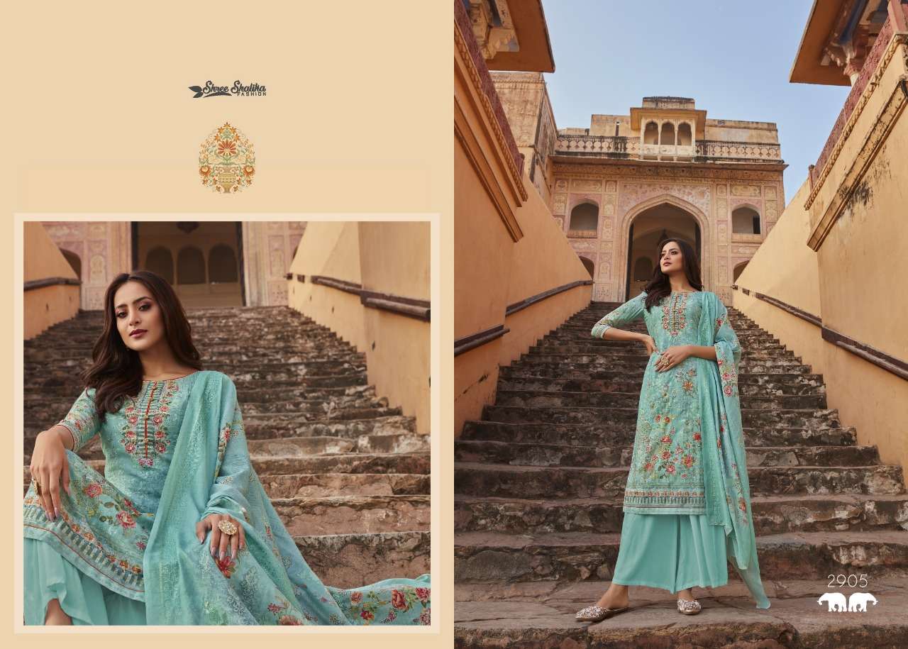 SHALIKA VOL-65 BY SHREE SHALIKA FASHION 2901 TO 2908 SERIES BEAUTIFUL STYLISH SUITS FANCY COLORFUL CASUAL WEAR & ETHNIC WEAR & READY TO WEAR PURE COTTON DIGITAL PRINT WITH WORK DRESSES AT WHOLESALE PRICE