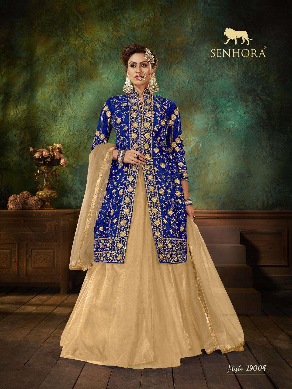ZARA VOL-19 BY SENHORA DRESSES 19001 TO 19004 SERIES DESIGNER SUITS BEAUTIFUL STYLISH FANCY COLORFUL PARTY WEAR & OCCASIONAL WEAR VELVET EMBROIDERED DRESSES AT WHOLESALE PRICE