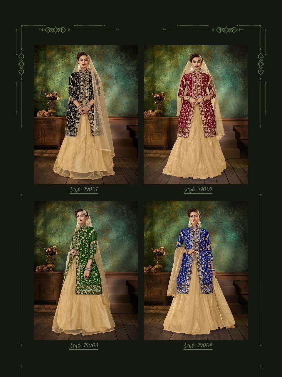 ZARA VOL-19 BY SENHORA DRESSES 19001 TO 19004 SERIES DESIGNER SUITS BEAUTIFUL STYLISH FANCY COLORFUL PARTY WEAR & OCCASIONAL WEAR VELVET EMBROIDERED DRESSES AT WHOLESALE PRICE