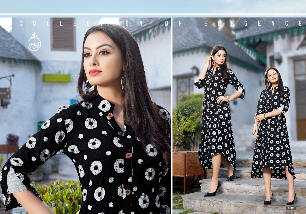 SEVEN STAR BY VIVILS PRINTS 1001 TO 1007 SERIES DESIGNER WEDDING COLLECTION BEAUTIFUL STYLISH FANCY COLORFUL PARTY WEAR & OCCASIONAL WEAR PURE COTTON KURTIS AT WHOLESALE PRICE