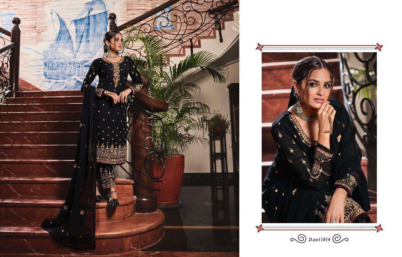 ZISA VOL-65 BY MEERA TRENDZ 11811 TO 11816 SERIES BEAUTIFUL SUITS COLORFUL STYLISH FANCY CASUAL WEAR & ETHNIC WEAR GEORGETTE WITH EMBROIDERY DRESSES AT WHOLESALE PRICE