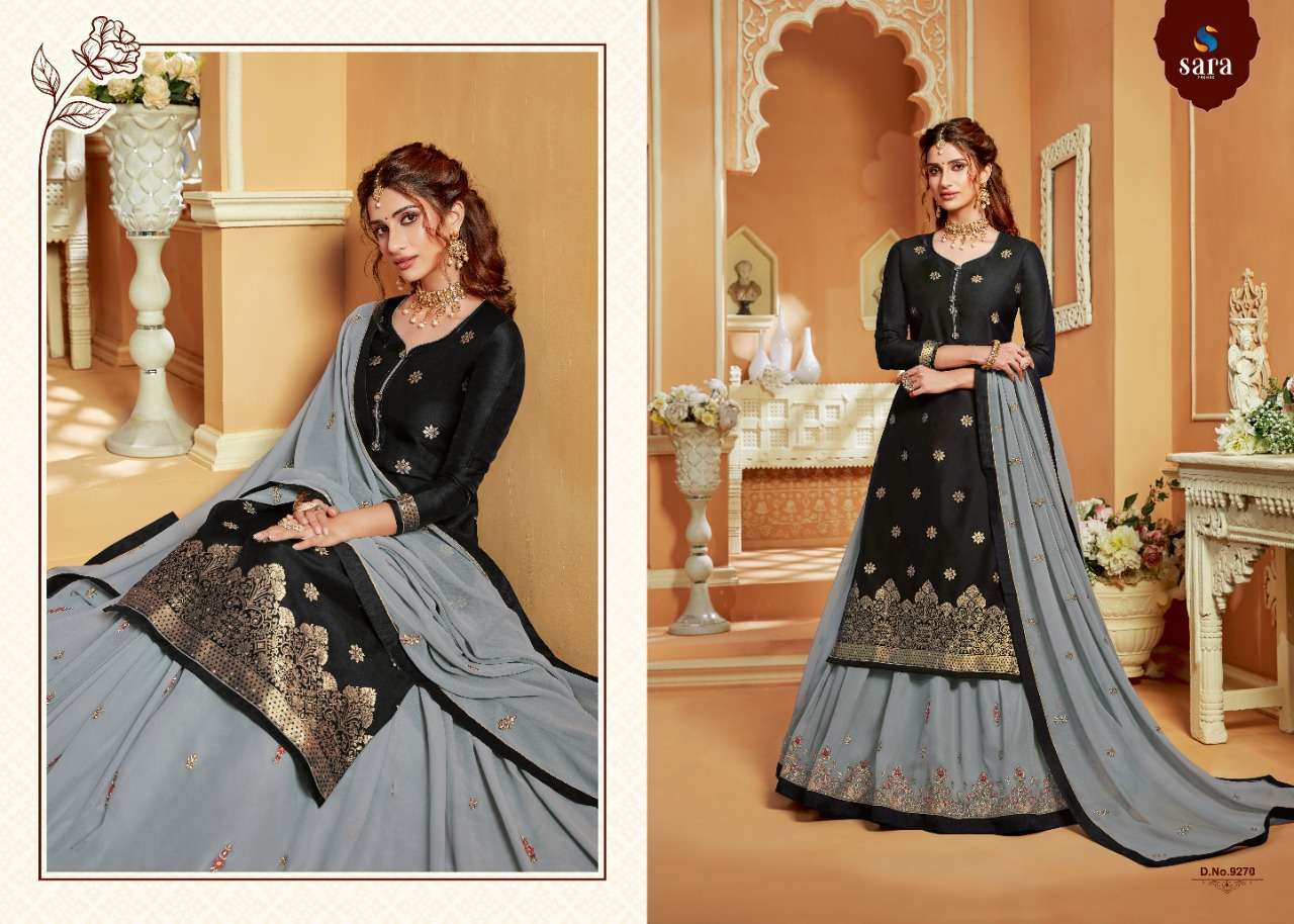 KASHISH BY SARA TRENDZ 9270 TO 9275 SERIES DESIGNER SUITS BEAUTIFUL STYLISH FANCY COLORFUL PARTY WEAR & OCCASIONAL WEAR JACQUARD EMBROIDERED DRESSES AT WHOLESALE PRICE