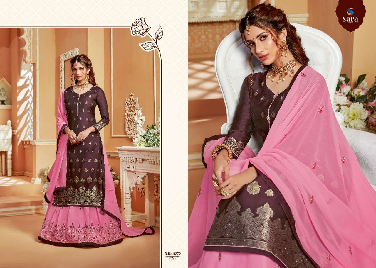 KASHISH BY SARA TRENDZ 9270 TO 9275 SERIES DESIGNER SUITS BEAUTIFUL STYLISH FANCY COLORFUL PARTY WEAR & OCCASIONAL WEAR JACQUARD EMBROIDERED DRESSES AT WHOLESALE PRICE