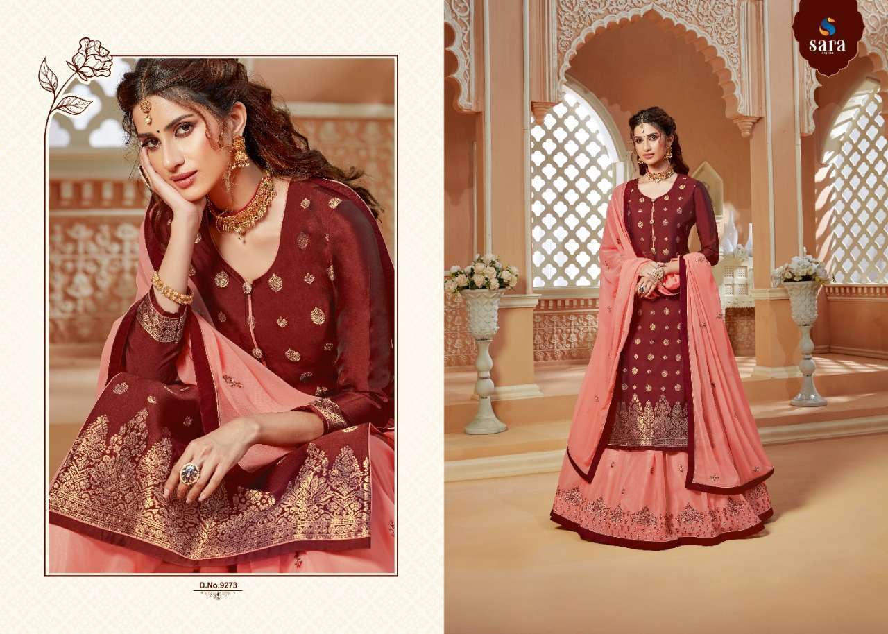 KASHISH BY SARA TRENDZ 9270 TO 9275 SERIES DESIGNER SUITS BEAUTIFUL STYLISH FANCY COLORFUL PARTY WEAR & OCCASIONAL WEAR JACQUARD EMBROIDERED DRESSES AT WHOLESALE PRICE
