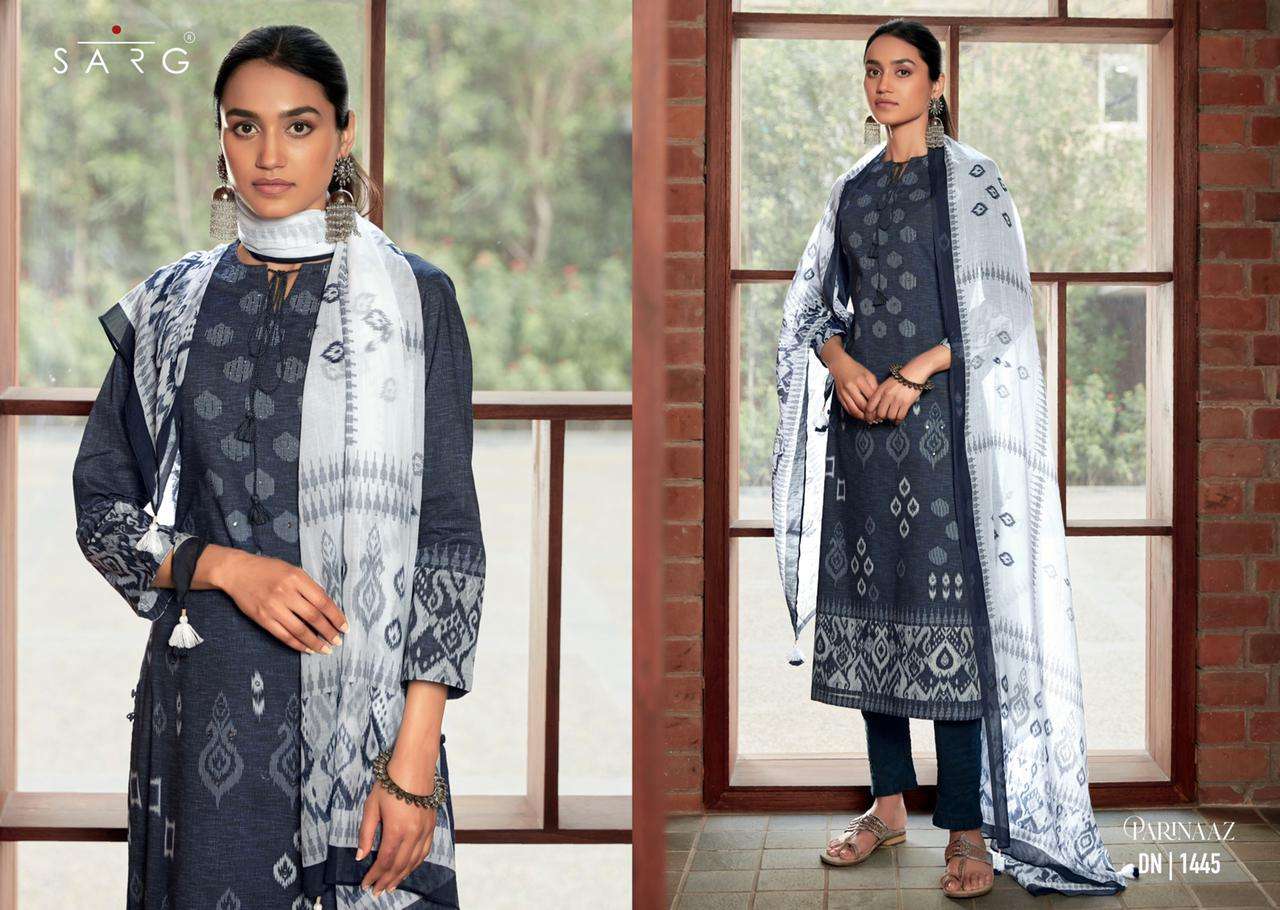 PARINAAZ BY SARG BEAUTIFUL COLORFUL STYLISH FANCY CASUAL WEAR & ETHNIC WEAR & READY TO WEAR CAMBRIC COTTON DIGITAL PRINT WITH WORK DRESSES AT WHOLESALE PRICE