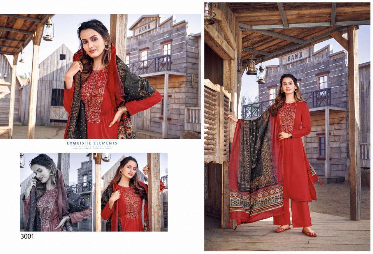 EVYANA BY KAPIL TRENDZ 3001 TO 3006 SERIES BEAUTIFUL WINTER COLLECTION SUITS STYLISH FANCY COLORFUL CASUAL WEAR & ETHNIC WEAR JAM COTTON WITH WORK DRESSES AT WHOLESALE PRICE