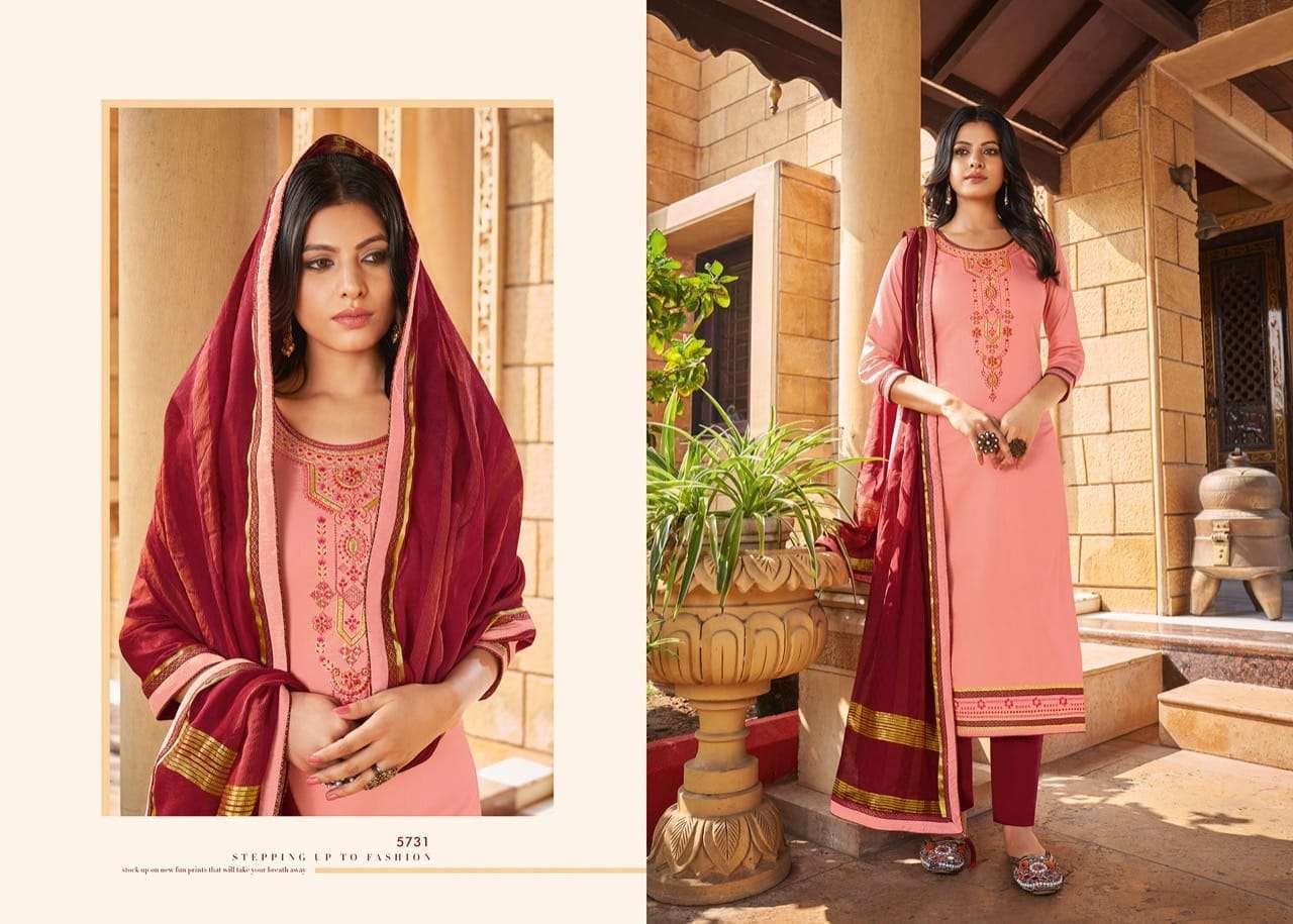 ZANKAR BY KESSI FABRICS 5731 TO 5738 SERIES BEAUTIFUL WINTER COLLECTION SUITS STYLISH FANCY COLORFUL CASUAL WEAR & ETHNIC WEAR JAM SILK WITH WORK DRESSES AT WHOLESALE PRICE