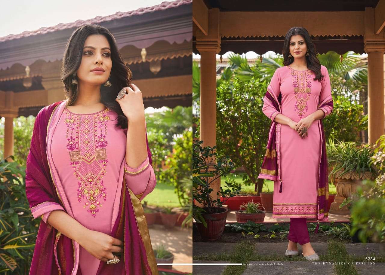 ZANKAR BY KESSI FABRICS 5731 TO 5738 SERIES BEAUTIFUL WINTER COLLECTION SUITS STYLISH FANCY COLORFUL CASUAL WEAR & ETHNIC WEAR JAM SILK WITH WORK DRESSES AT WHOLESALE PRICE