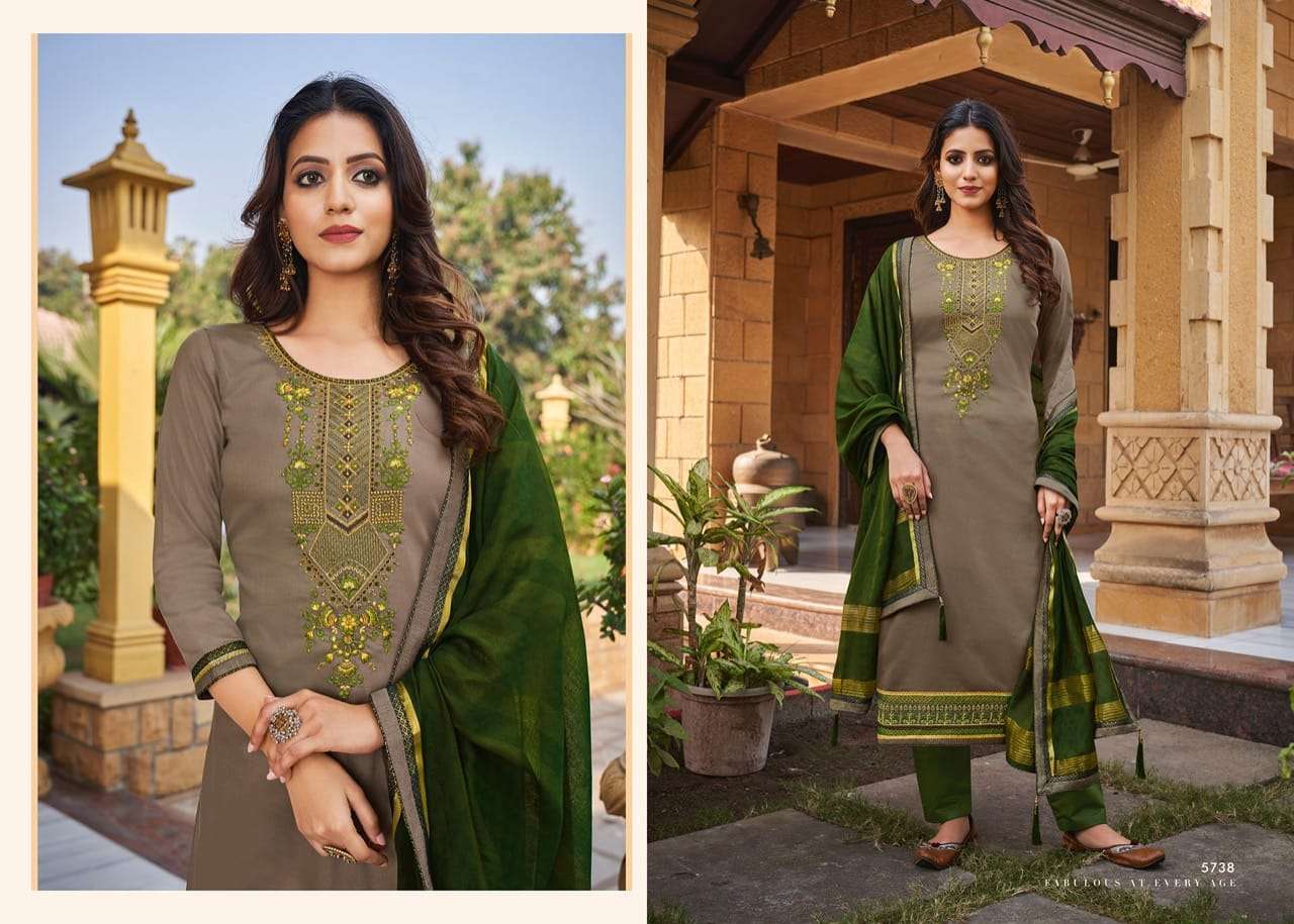 ZANKAR BY KESSI FABRICS 5731 TO 5738 SERIES BEAUTIFUL WINTER COLLECTION SUITS STYLISH FANCY COLORFUL CASUAL WEAR & ETHNIC WEAR JAM SILK WITH WORK DRESSES AT WHOLESALE PRICE