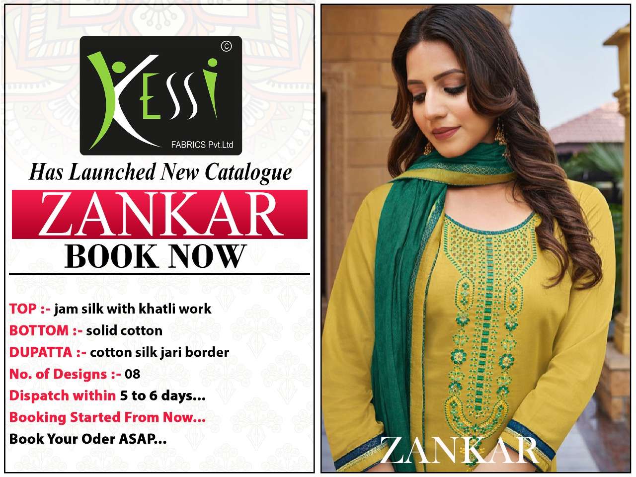 ZANKAR BY KESSI FABRICS 5731 TO 5738 SERIES BEAUTIFUL WINTER COLLECTION SUITS STYLISH FANCY COLORFUL CASUAL WEAR & ETHNIC WEAR JAM SILK WITH WORK DRESSES AT WHOLESALE PRICE
