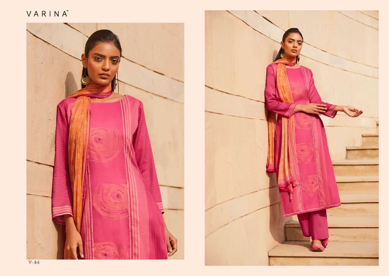 EKIYA BY VARINA 81 TO 88 SERIES BEAUTIFUL WINTER COLLECTION SUITS STYLISH FANCY COLORFUL CASUAL WEAR & ETHNIC WEAR COTTON SATIN WITH HANDWORK DRESSES AT WHOLESALE PRICE