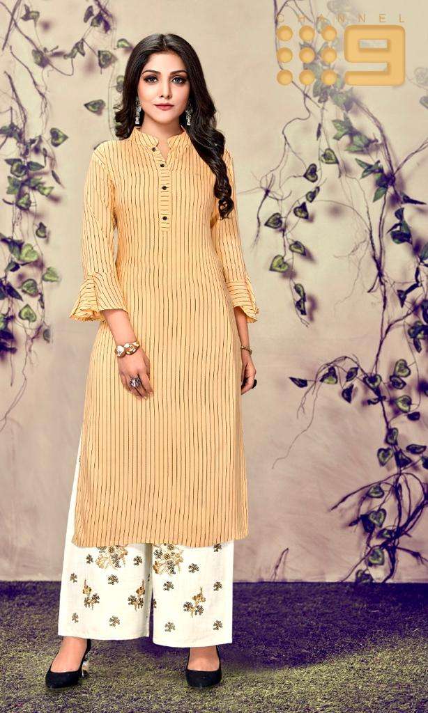 SELTOS BY C9 301 TO 304 SERIES DESIGNER STYLISH FANCY COLORFUL BEAUTIFUL PARTY WEAR & ETHNIC WEAR COLLECTION RAYON EMBROIDERY KURTIS WITH BOTTOM AT WHOLESALE PRICE