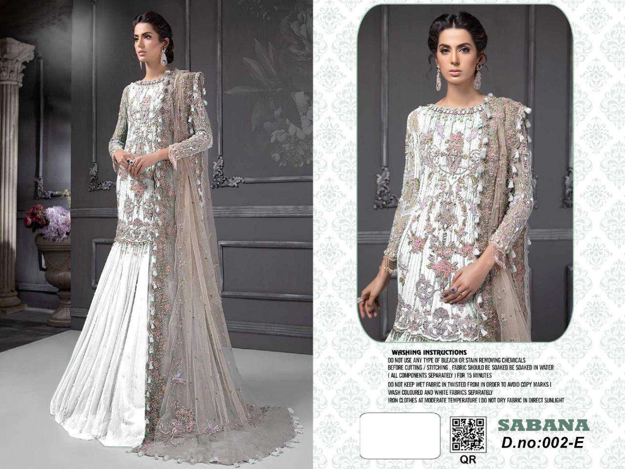 SABANA 002 COLOURS BY FASHID WHOLESALE DESIGNER PAKISTANI SUITS COLLECTION BEAUTIFUL STYLISH COLORFUL FANCY PARTY WEAR & OCCASIONAL WEAR NET WITH EMBROIDERY DRESSES AT WHOLESALE PRICE