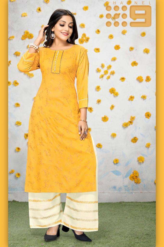 SHIRIN BY C9 01 TO 04 SERIES DESIGNER STYLISH FANCY COLORFUL BEAUTIFUL PARTY WEAR & ETHNIC WEAR COLLECTION RAYON KURTIS WITH BOTTOM AT WHOLESALE PRICE