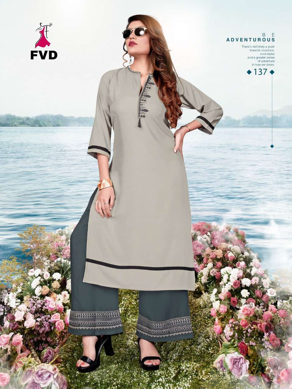 JALWA VOL-2 BY FVD 133 TO 138 SERIES BEAUTIFUL STYLISH FANCY COLORFUL CASUAL WEAR & ETHNIC WEAR RAYON WITH EMBROIDERED KURTIS WITH BOTTOM AT WHOLESALE PRICE