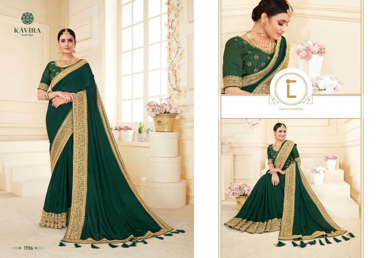 Anupama By Kavira 1701 To 1709 Series Indian Traditional Wear Collection Beautiful Stylish Fancy Colorful Party Wear & Occasional Wear Georgette Sarees At Wholesale Price