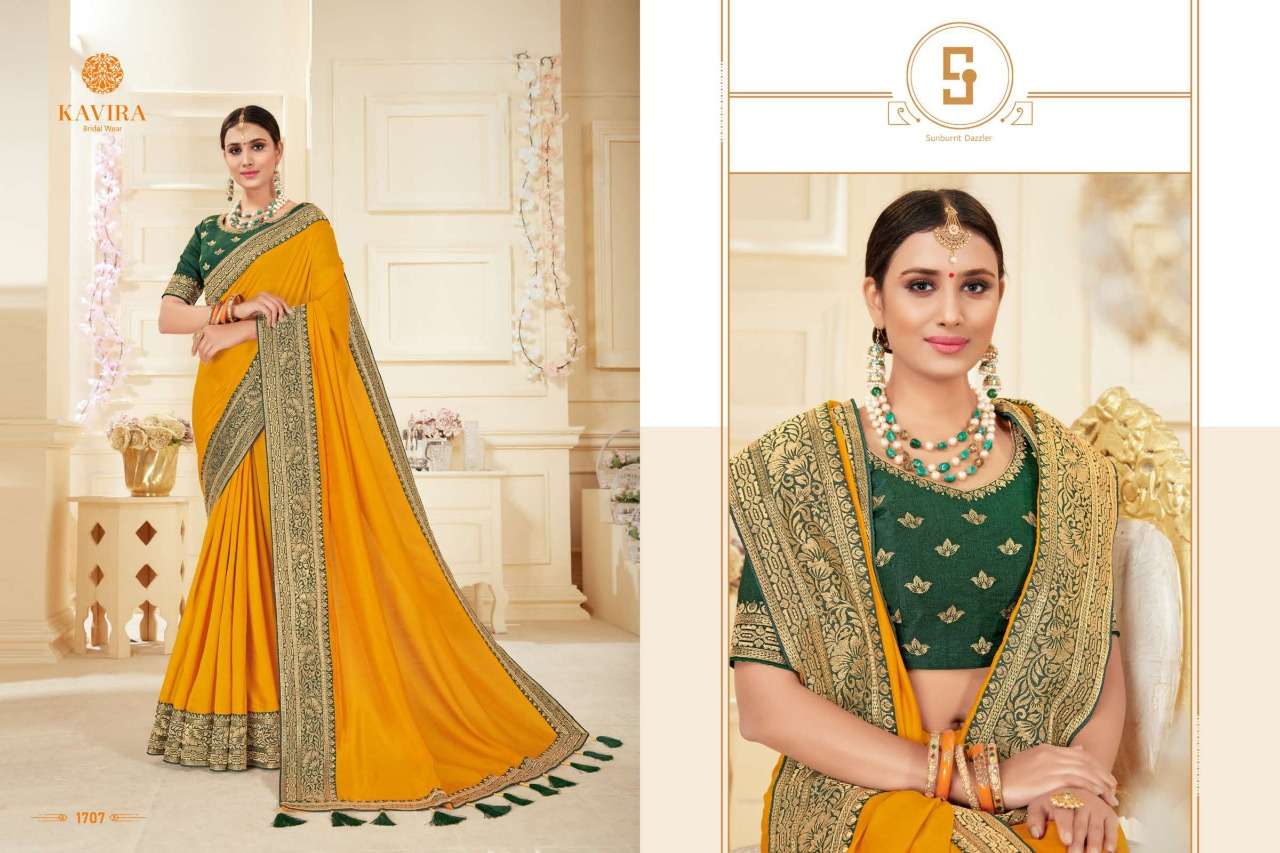 Anupama By Kavira 1701 To 1709 Series Indian Traditional Wear Collection Beautiful Stylish Fancy Colorful Party Wear & Occasional Wear Georgette Sarees At Wholesale Price