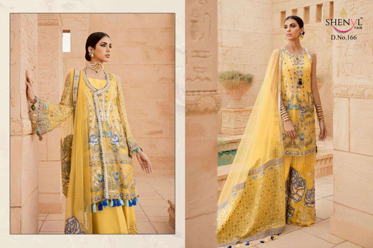 SHENYL HITS VOL-3 BY SHENYL DESIGNER PAKISTANI SUITS BEAUTIFUL STYLISH FANCY COLORFUL PARTY WEAR & OCCASIONAL WEAR FAUX GEORGETTE EMBROIDERY DRESSES AT WHOLESALE PRICE