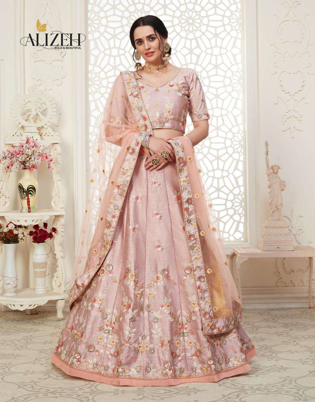 ENGAGEMENT COLOUR PLUS BY ALIZEH DESIGNER BEAUTIFUL NAVRATRI COLLECTION OCCASIONAL WEAR & PARTY WEAR FANCY LEHENGAS AT WHOLESALE PRICE