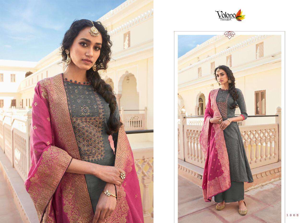 Miza By Volono Trendz 1001 To 1006 Series Designer Collection Beautiful Stylish Fancy Colorful Party Wear & Occasional Wear Pure Jam Cotton Print With Embroidery Dresses At Wholesale Price