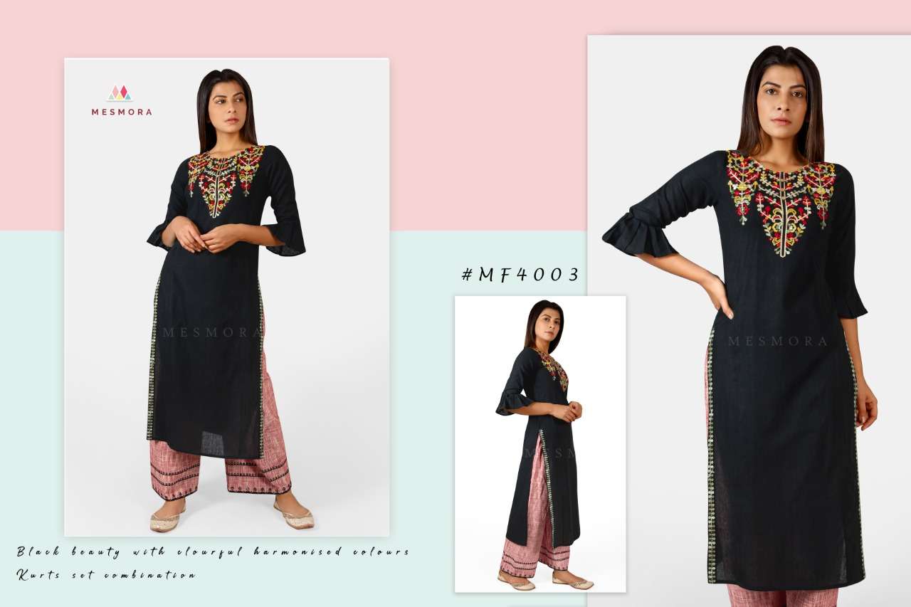 GULMOHAR VOL-2 BY MESMORA 4000 TO 4010 SERIES DESIGNER STYLISH FANCY COLORFUL BEAUTIFUL PARTY WEAR & ETHNIC WEAR COLLECTION PURE KHADI EMBROIDERY KURTIS WITH BOTTOM AT WHOLESALE PRICE