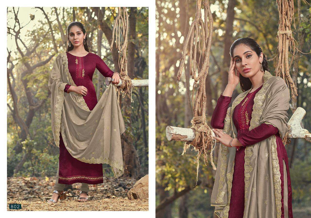 JASMIN BY KASMEERA 801 TO 806 SERIES BEAUTIFUL SUITS STYLISH FANCY COLORFUL CASUAL WEAR & ETHNIC WEAR SOFT COTTON WITH EMBROIDERY DRESSES AT WHOLESALE PRICE