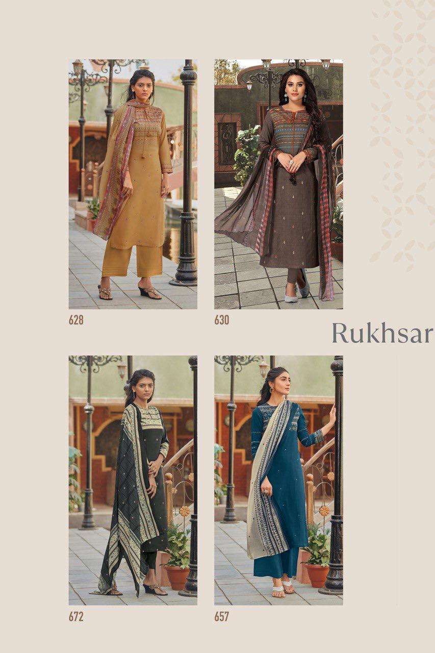 RUKHSAR BY S-NIRUKTH BEAUTIFUL STYLISH SHARARA SUITS FANCY COLORFUL CASUAL WEAR & ETHNIC WEAR & READY TO WEAR CAMBRIC PRINT DRESSES AT WHOLESALE PRICE