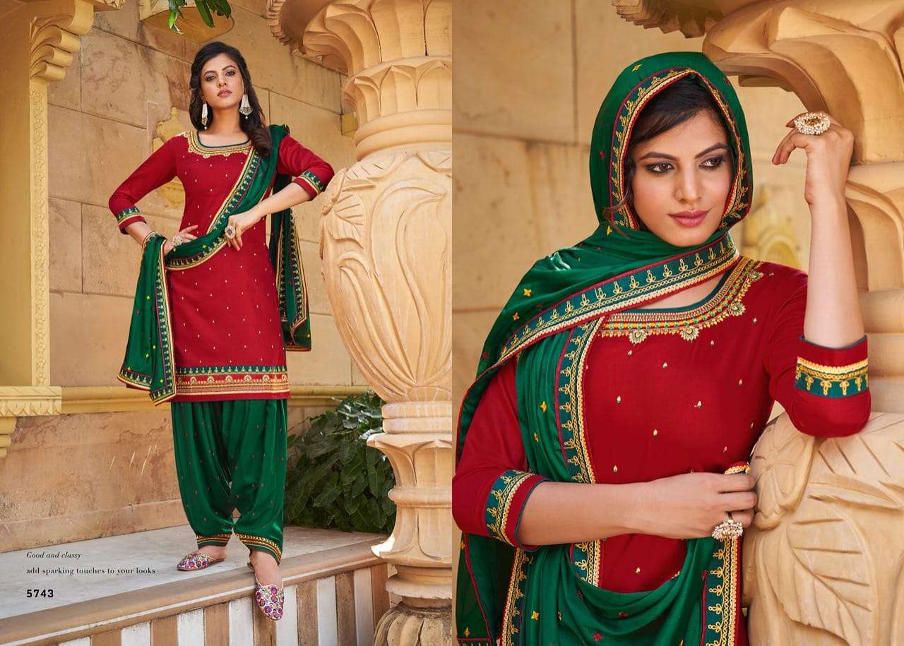 PATIALA HOUSE VOL-82 BY KESSI FABRICS 5741 TO 5748 SERIES BEAUTIFUL SUITS COLORFUL STYLISH FANCY CASUAL WEAR & ETHNIC WEAR JAM SILK WORK DRESSES AT WHOLESALE PRICE