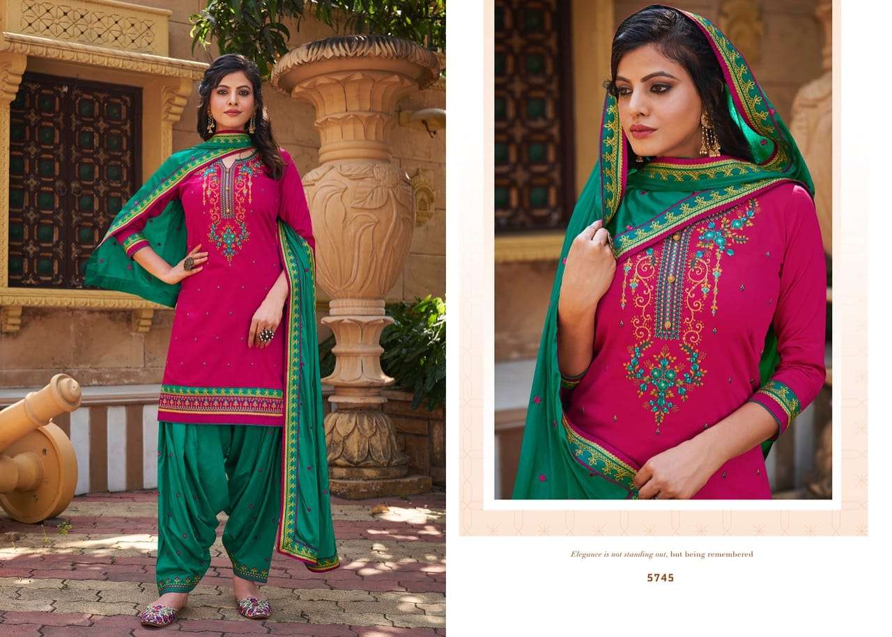 PATIALA HOUSE VOL-82 BY KESSI FABRICS 5741 TO 5748 SERIES BEAUTIFUL SUITS COLORFUL STYLISH FANCY CASUAL WEAR & ETHNIC WEAR JAM SILK WORK DRESSES AT WHOLESALE PRICE