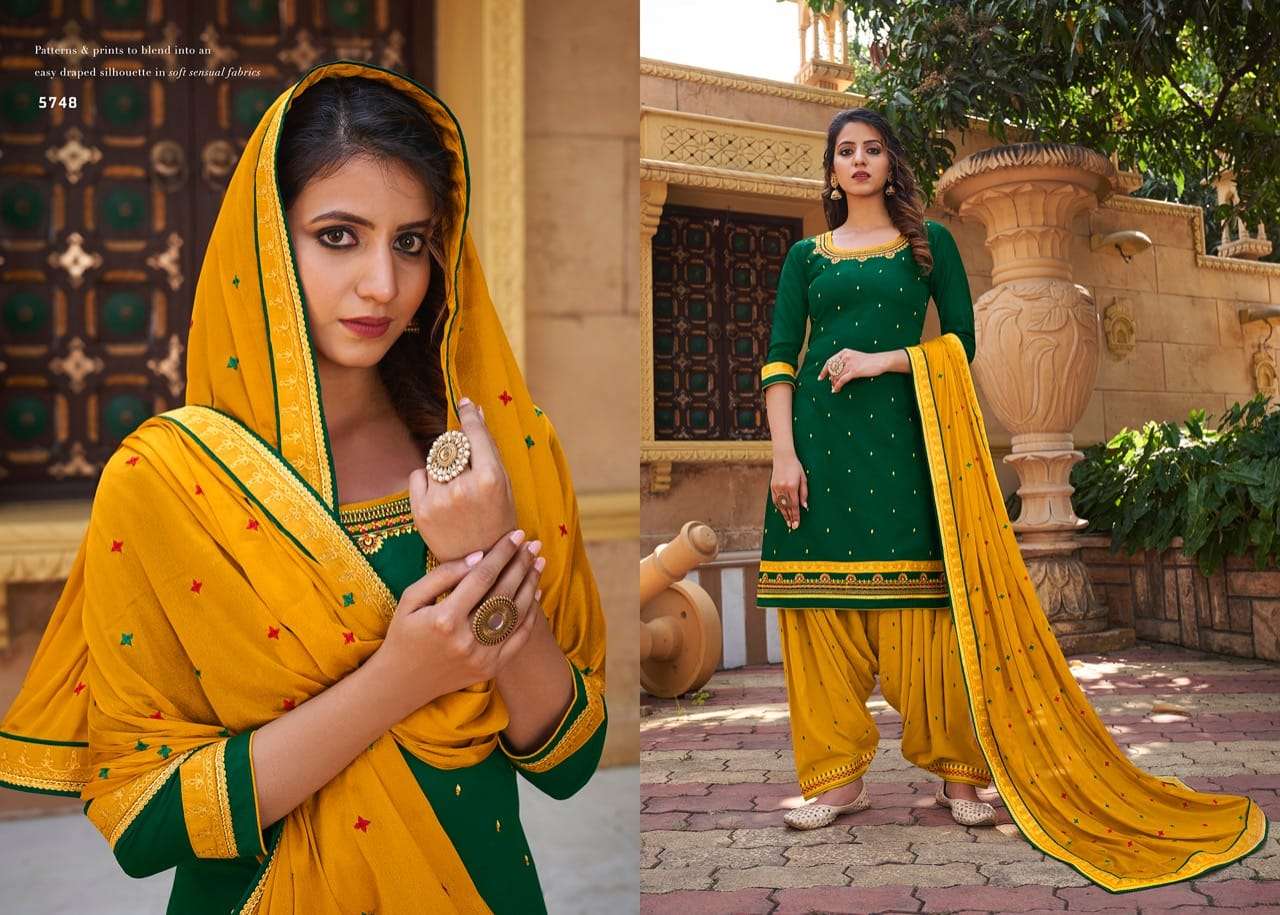 PATIALA HOUSE VOL-82 BY KESSI FABRICS 5741 TO 5748 SERIES BEAUTIFUL SUITS COLORFUL STYLISH FANCY CASUAL WEAR & ETHNIC WEAR JAM SILK WORK DRESSES AT WHOLESALE PRICE