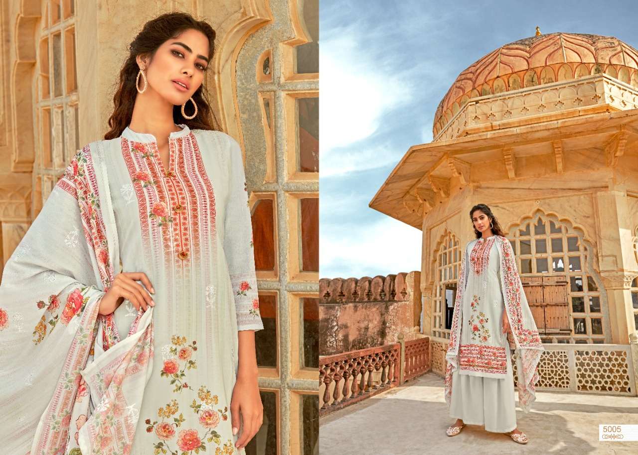 MIESHA VOL-5 BY ZSM 5001 TO 5008 SERIES BEAUTIFUL SUITS COLORFUL STYLISH FANCY CASUAL WEAR & ETHNIC WEAR FAUX GEORGETTE DIGITAL PRINT EMBROIDERED DRESSES AT WHOLESALE PRICE