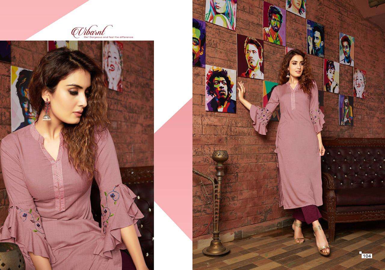 COLOURS BY VIVILS PRINTS 101 TO 107 SERIES DESIGNER STYLISH FANCY COLORFUL BEAUTIFUL PARTY WEAR & ETHNIC WEAR COLLECTION PURE COTTON KURTIS WITH BOTTOM AT WHOLESALE PRICE