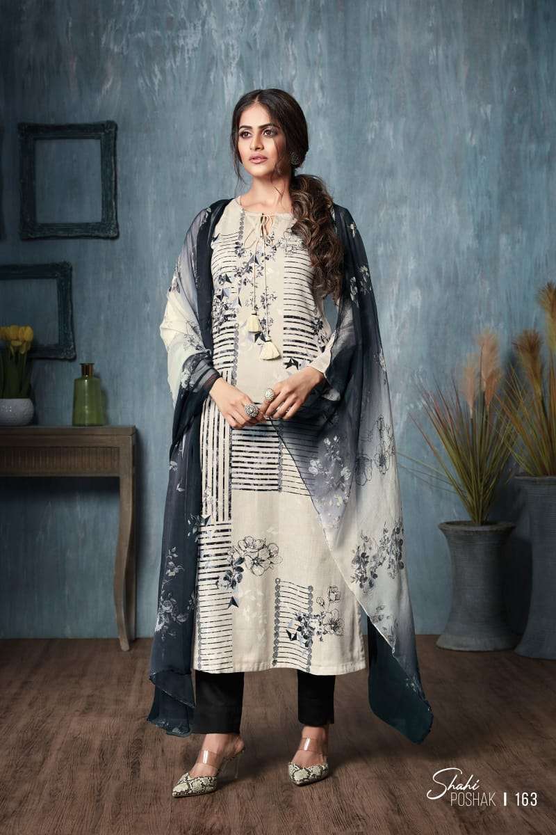 SHAHI POSHAK BY SAHIBA FABRICS BEAUTIFUL SUITS COLORFUL STYLISH FANCY CASUAL WEAR & ETHNIC WEAR COTTON SATIN PRINT WITH MIRROR WORK DRESSES AT WHOLESALE PRICE