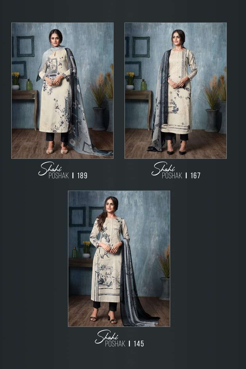 SHAHI POSHAK BY SAHIBA FABRICS BEAUTIFUL SUITS COLORFUL STYLISH FANCY CASUAL WEAR & ETHNIC WEAR COTTON SATIN PRINT WITH MIRROR WORK DRESSES AT WHOLESALE PRICE